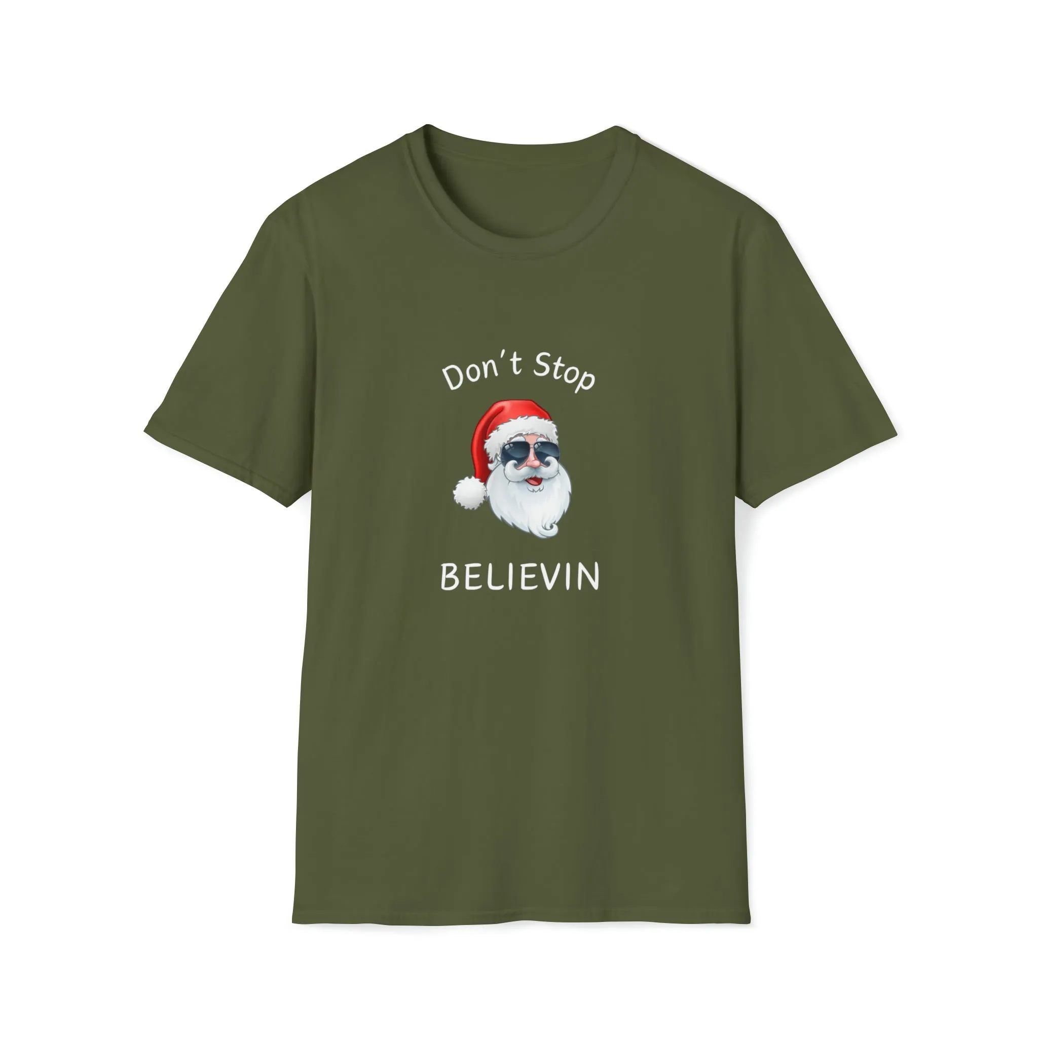 Don't Stop Believin Christmas Shirt, Christmas T-shirt, Christmas Family Shirt,Believe Shirt,Christmas Gift, Holiday Gift.Christmas Shirt