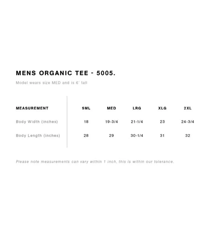 Embroidered AS Colour Organic Tee