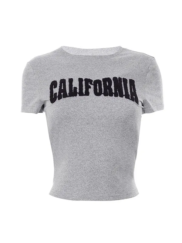 Embroidery Letters Crop Top