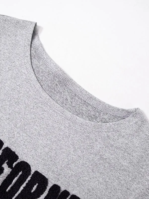 Embroidery Letters Crop Top