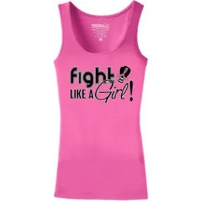 Fight Like a Girl Signature Stretch Tank Top Pink