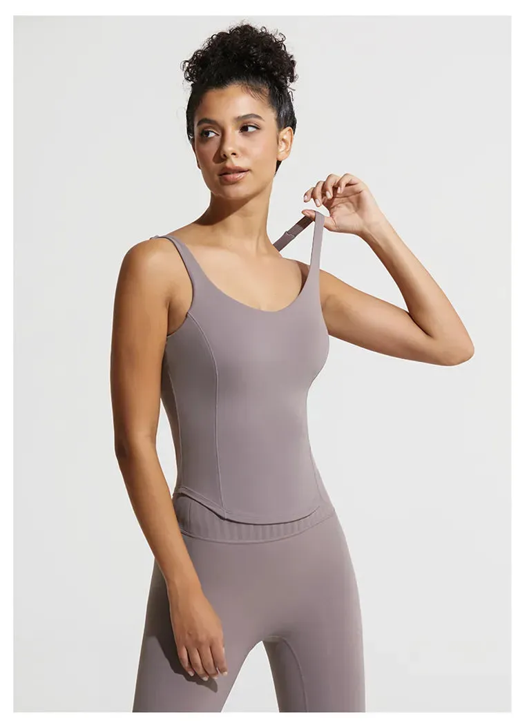 Fixed Padding Women's Workout Tank Tops