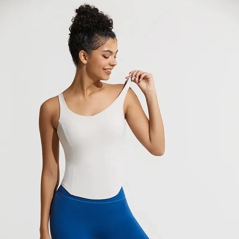 Fixed Padding Women's Workout Tank Tops