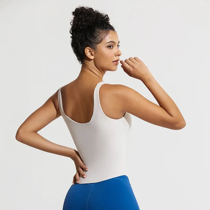 Fixed Padding Women's Workout Tank Tops