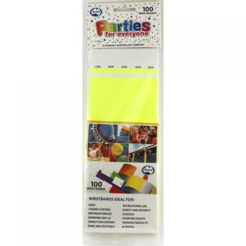 Fluro Yellow Tyvek Wristband P100