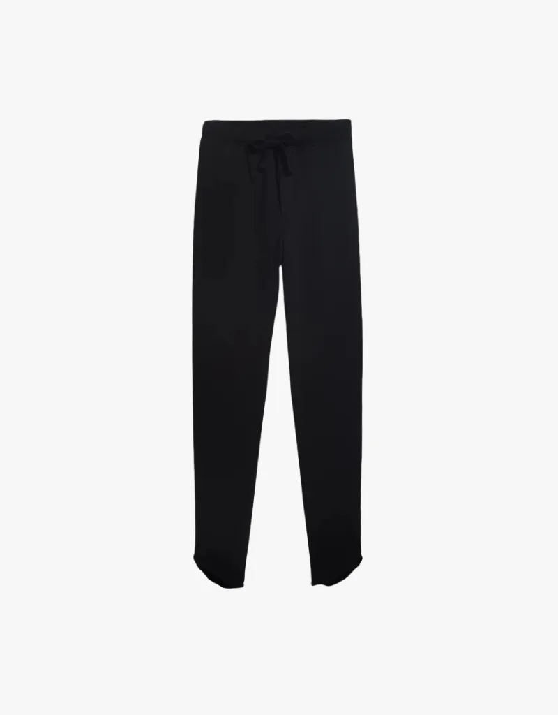 Frank & Eileen Christine Tulip Ankle Sweatpants in Black (Triple Fleece)