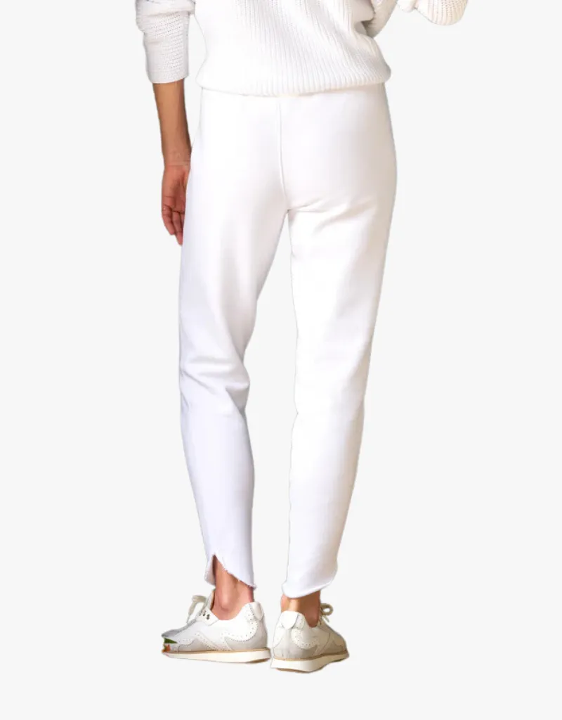 Frank & Eileen Christine Tulip Ankle Sweatpants in White (Triple Fleece)
