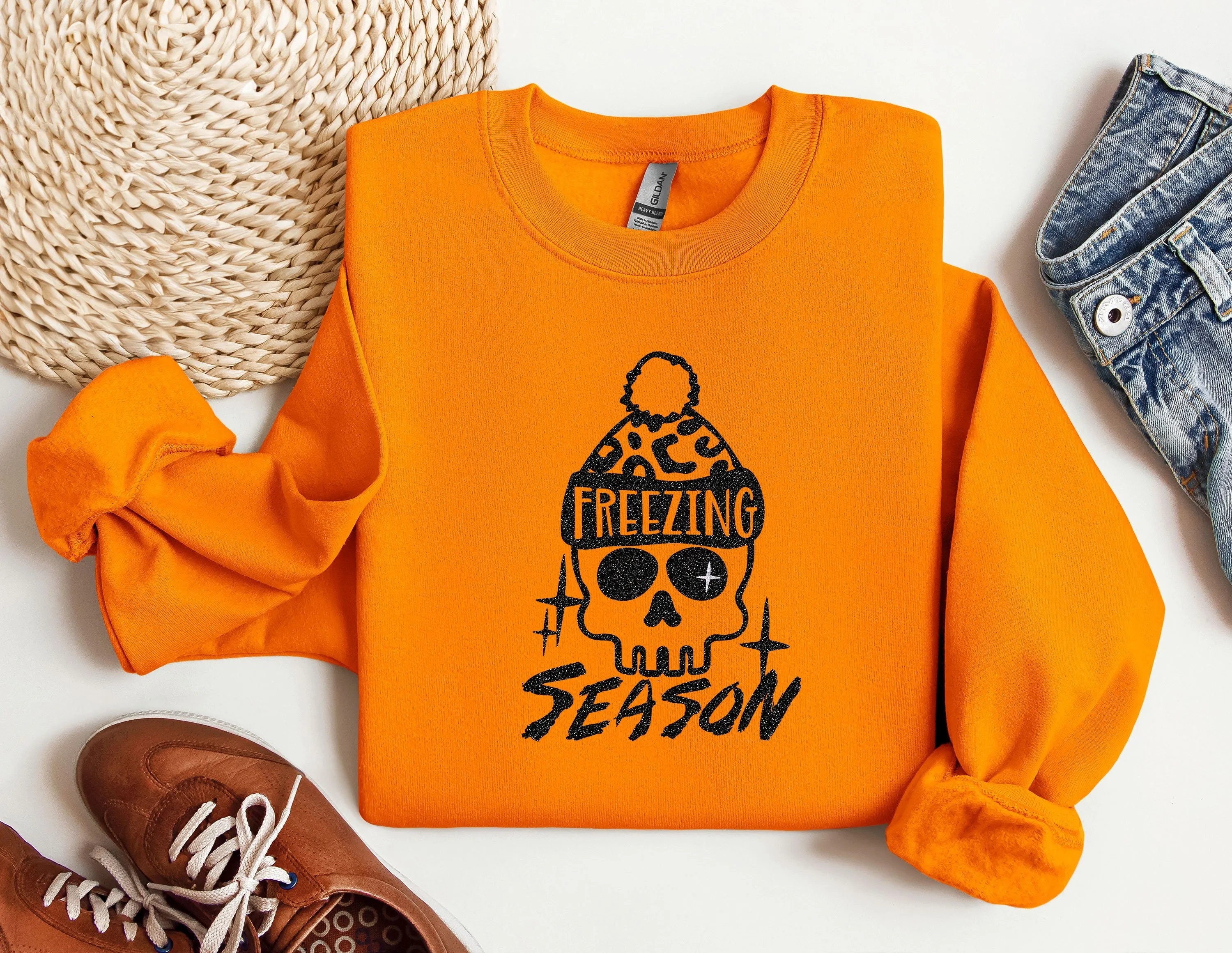 Freezing Season Christmas Sweatshirt, Freezing Winter Sweatshirt, Mom Sweatshirt, Women's Sweatshirts, Unisex crewneck, Xmas Gift for her