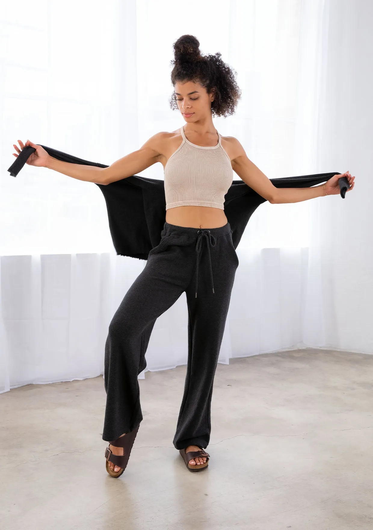 French Terry Wide Leg Sweatpants