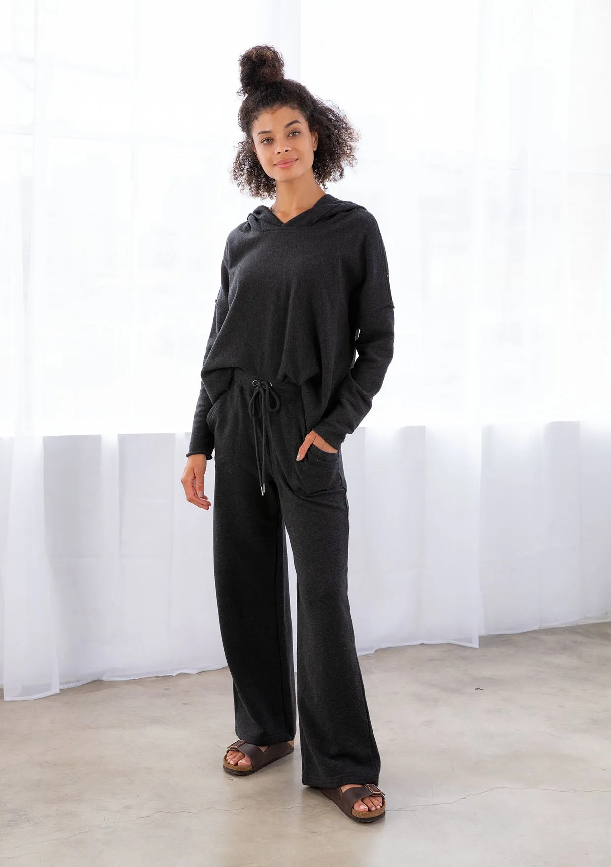 French Terry Wide Leg Sweatpants