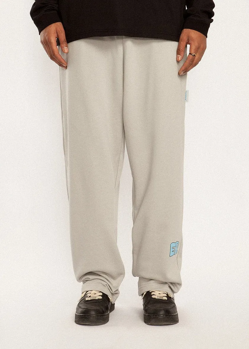 Gray Casual Fit Straight Leg Sweatpants