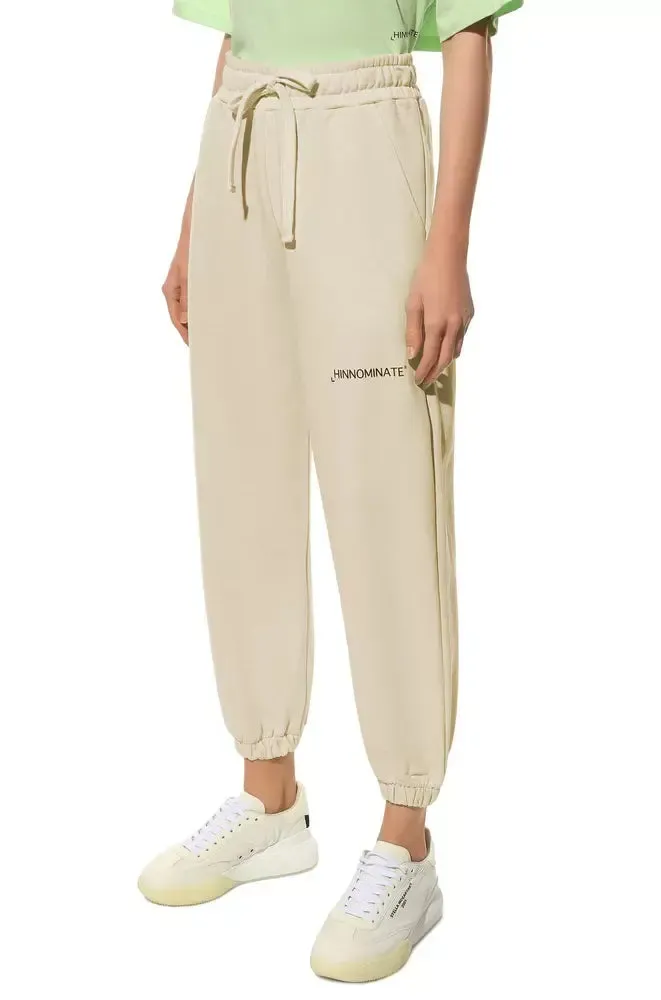 Hinnominate Beige Cotton Drawstring Sweatpants