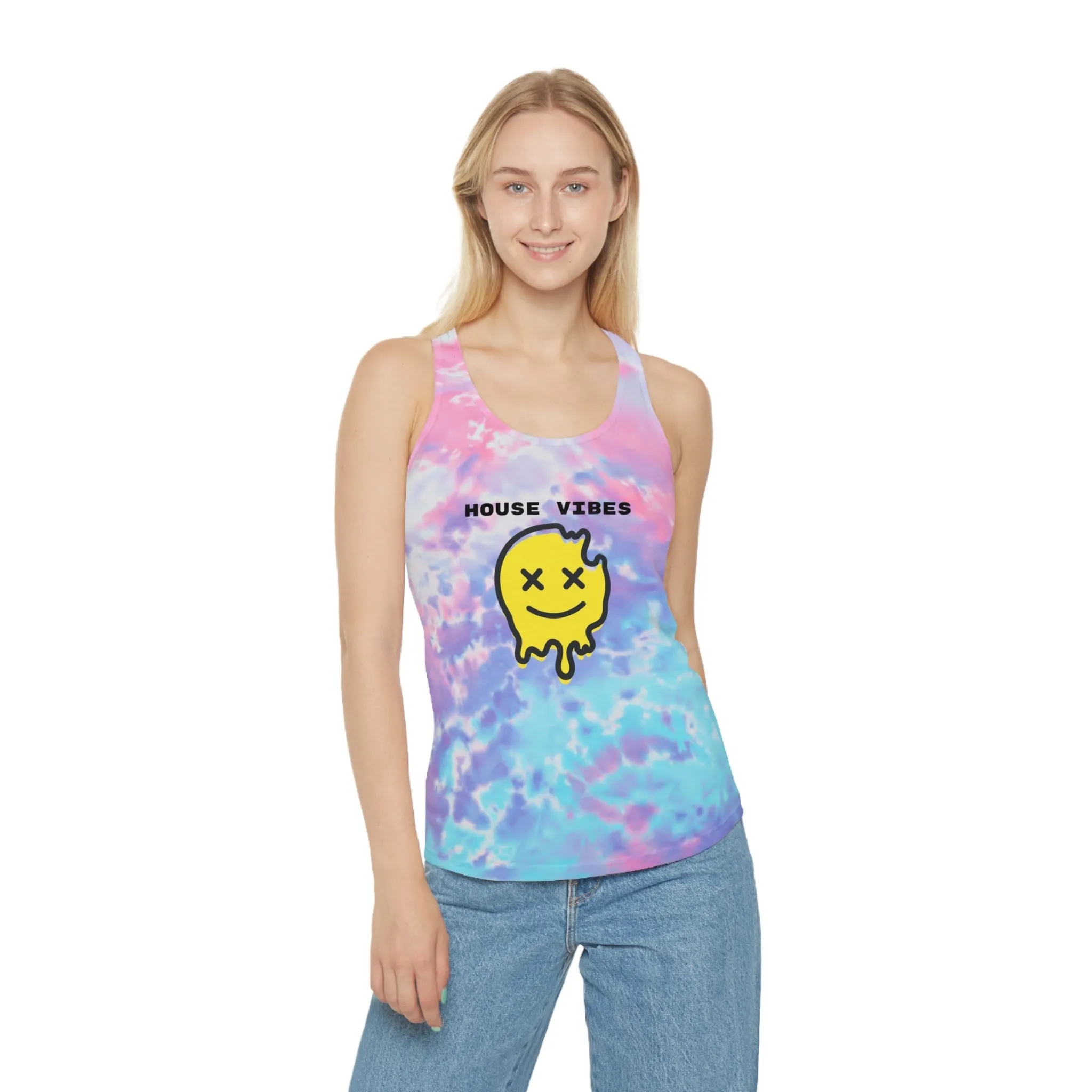 House Vibes Tie Dye Racerback Tank Top
