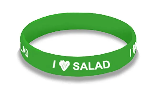 I Love Salad Wristbands Kids - Pack of 20
