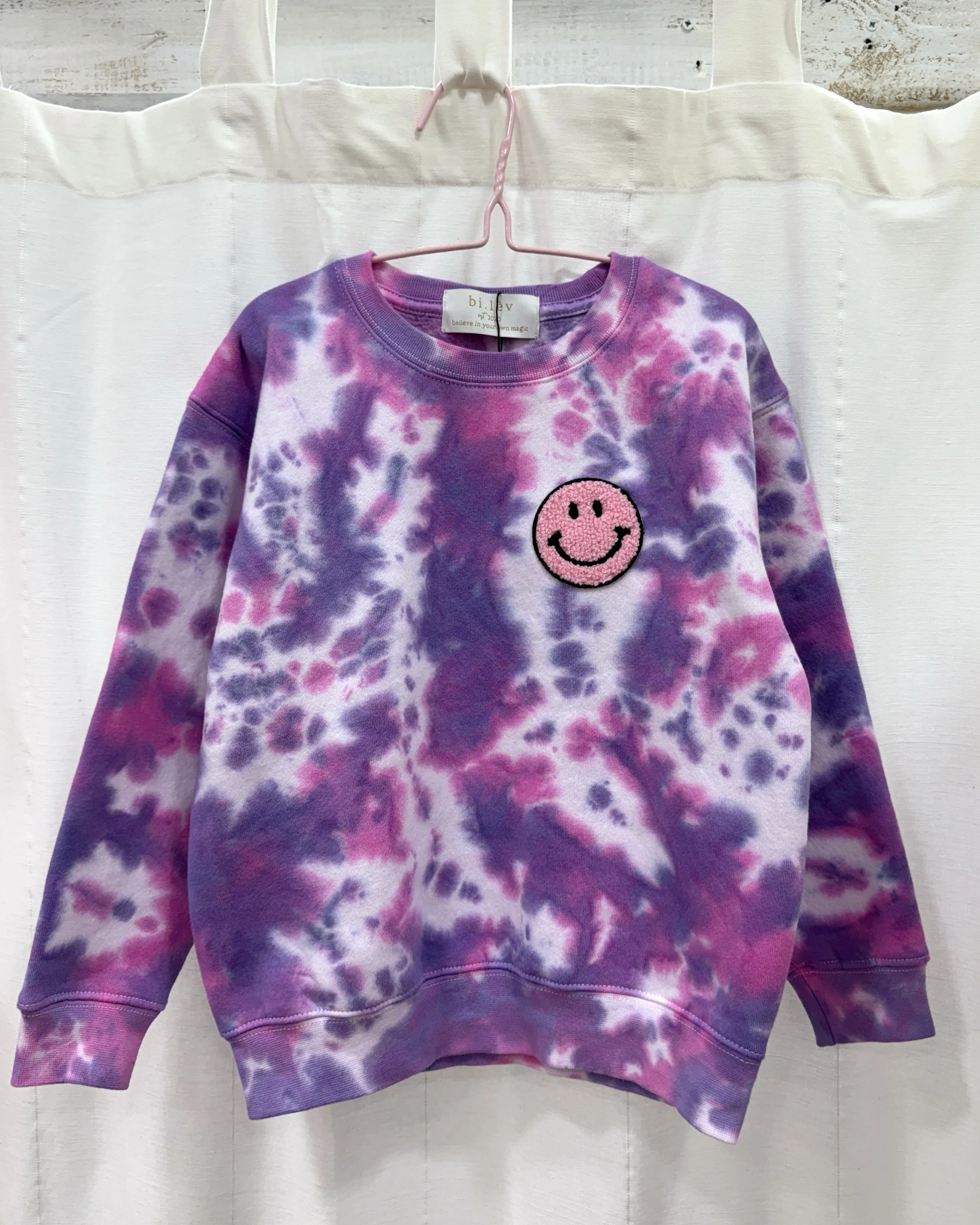 KIDS PURPLE PINK tie-dye sweatshirt