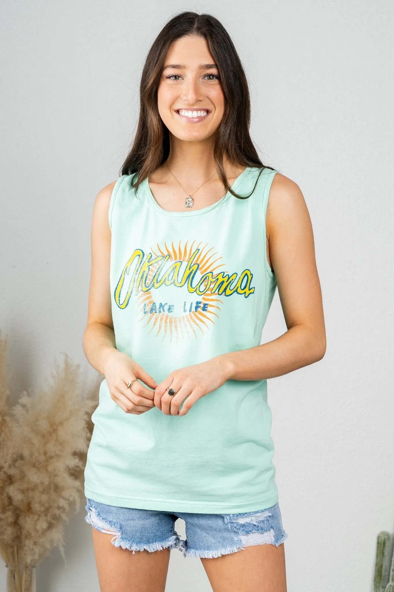 Lake life comfort color tank top island reef