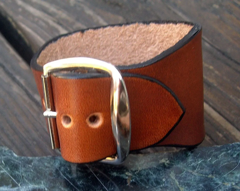 Leather Wristbands | Plain Leather Bracelets | 1.5" Adjustable