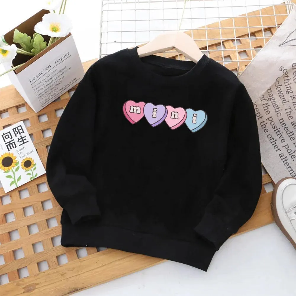 mama   mini heart candy matching crew sweatshirts
