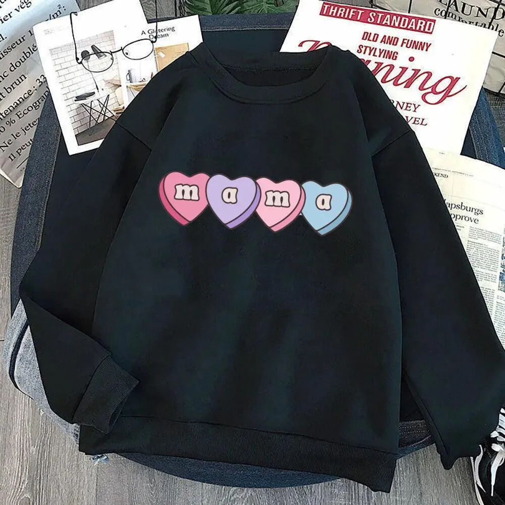 mama   mini heart candy matching crew sweatshirts