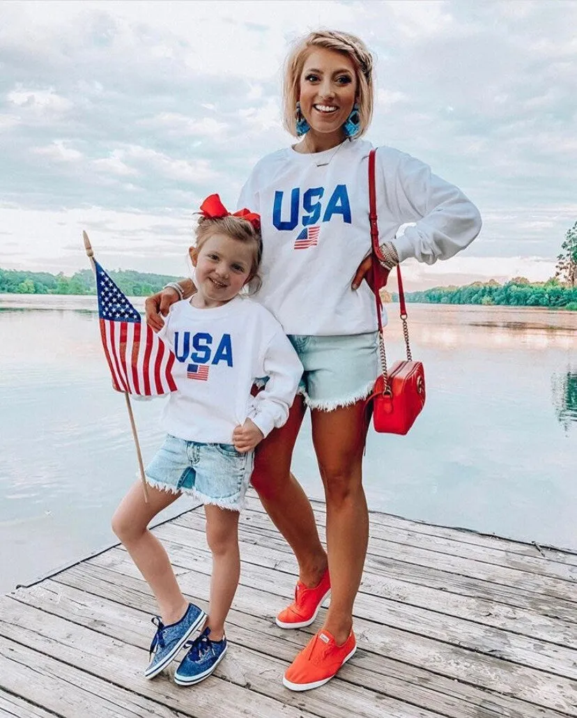 Matching 4th of July USA Sweatshirts