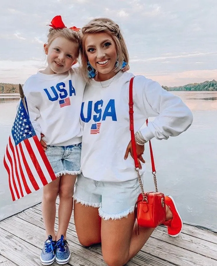 Matching 4th of July USA Sweatshirts