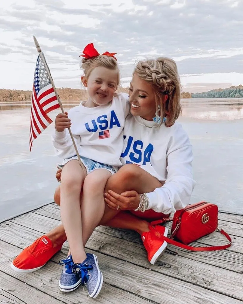 Matching 4th of July USA Sweatshirts