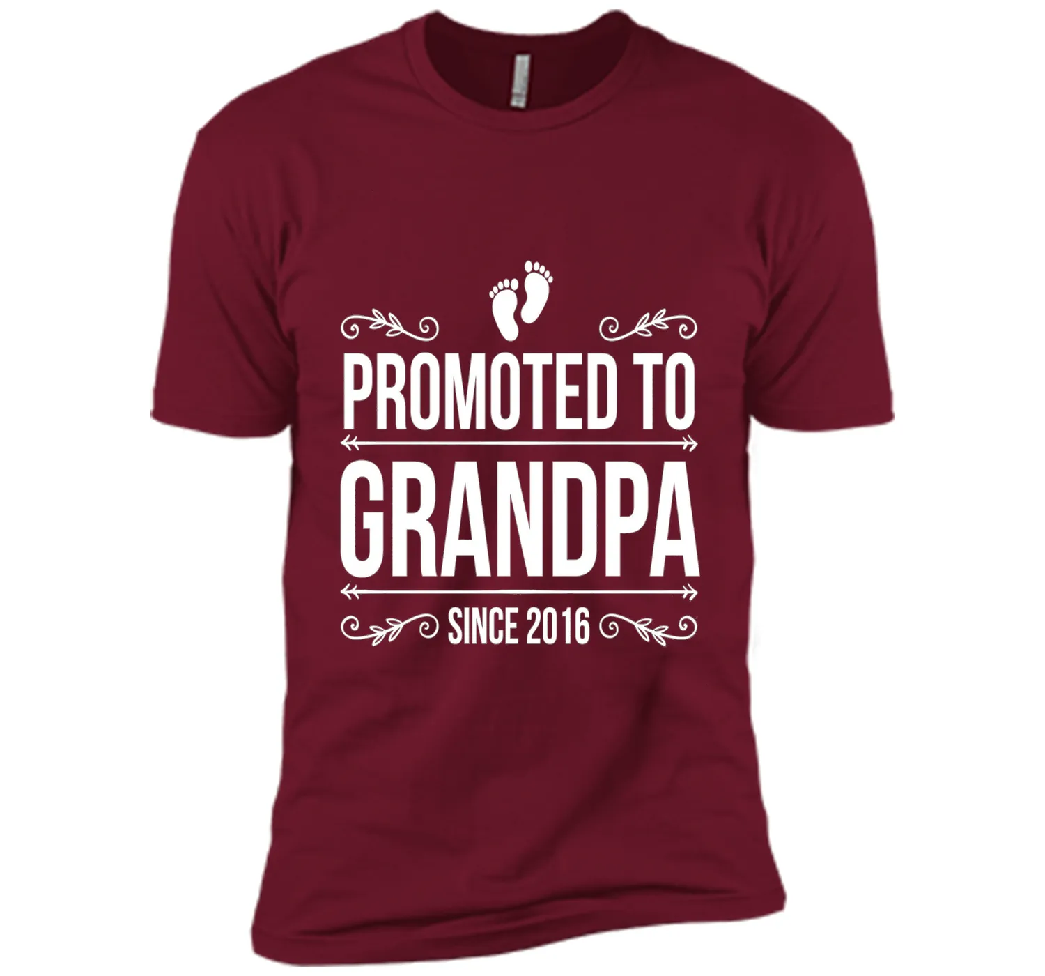 Mens Promoted to Grandpa since 2016 Father's Day T-shirts 2017