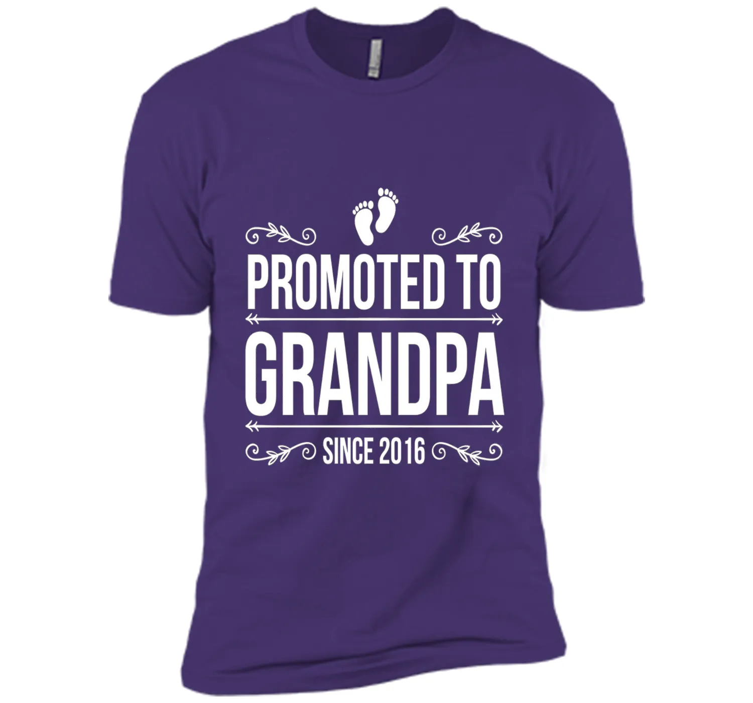 Mens Promoted to Grandpa since 2016 Father's Day T-shirts 2017