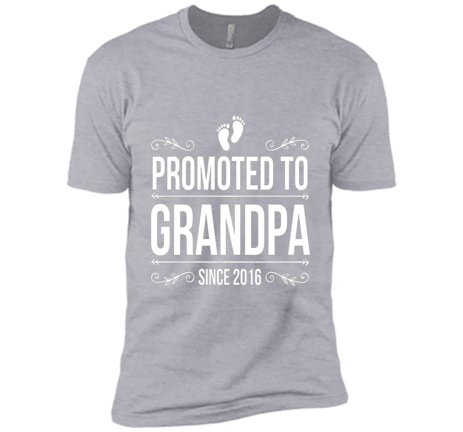 Mens Promoted to Grandpa since 2016 Father's Day T-shirts 2017