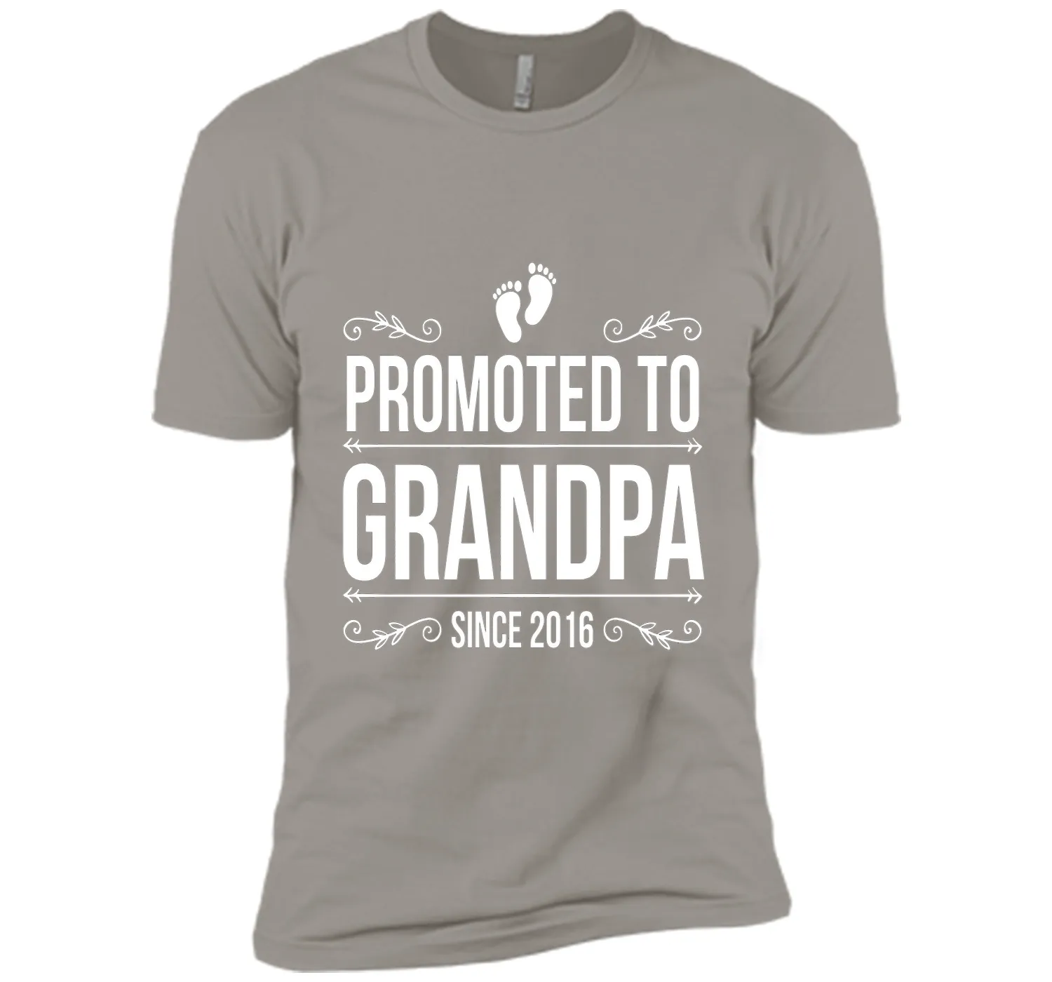 Mens Promoted to Grandpa since 2016 Father's Day T-shirts 2017