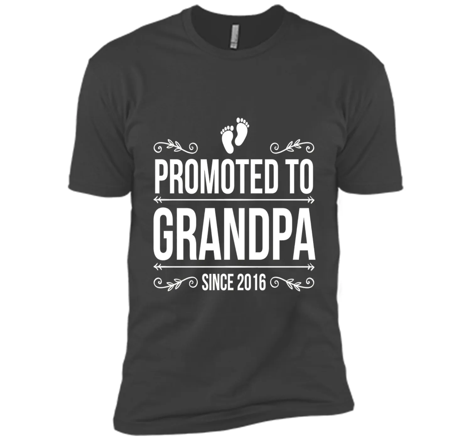 Mens Promoted to Grandpa since 2016 Father's Day T-shirts 2017