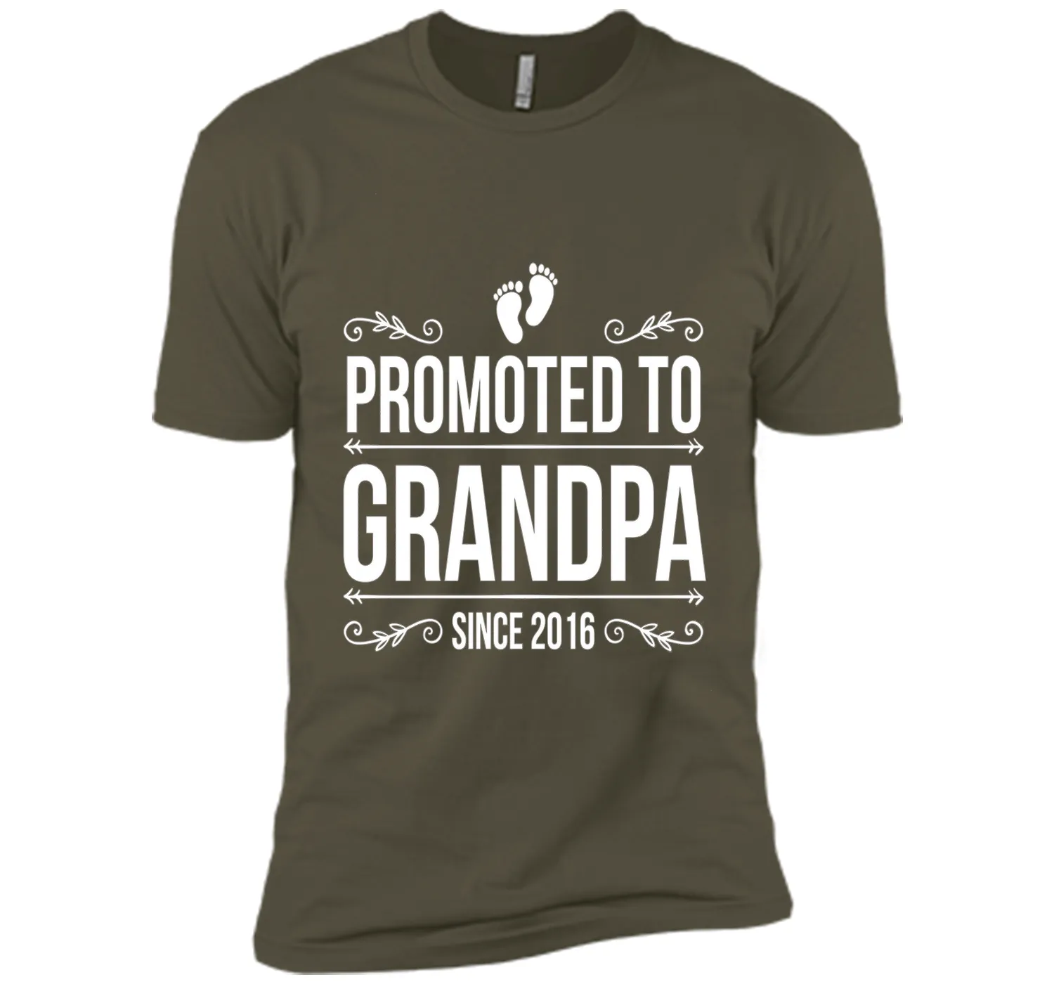 Mens Promoted to Grandpa since 2016 Father's Day T-shirts 2017