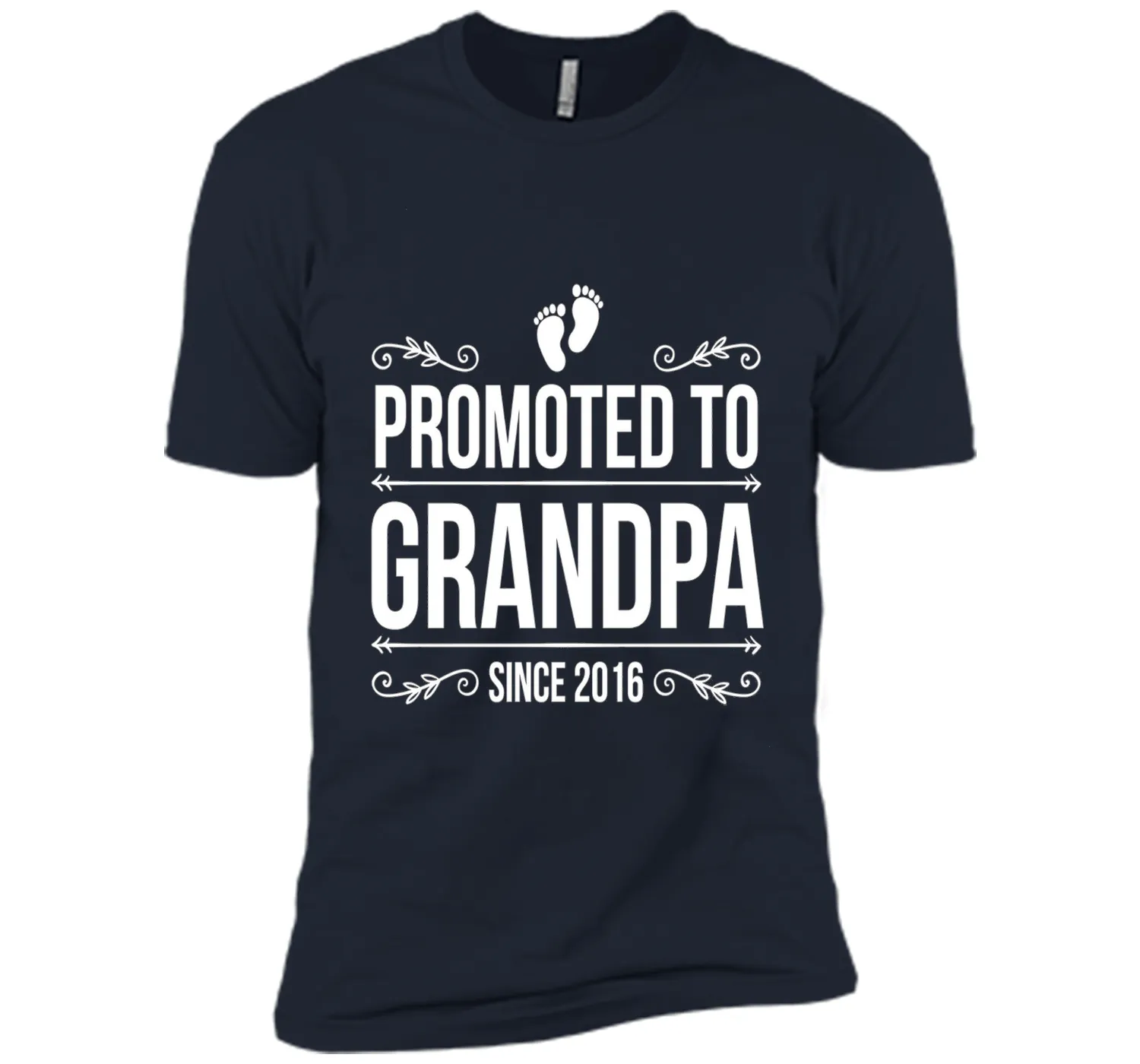 Mens Promoted to Grandpa since 2016 Father's Day T-shirts 2017