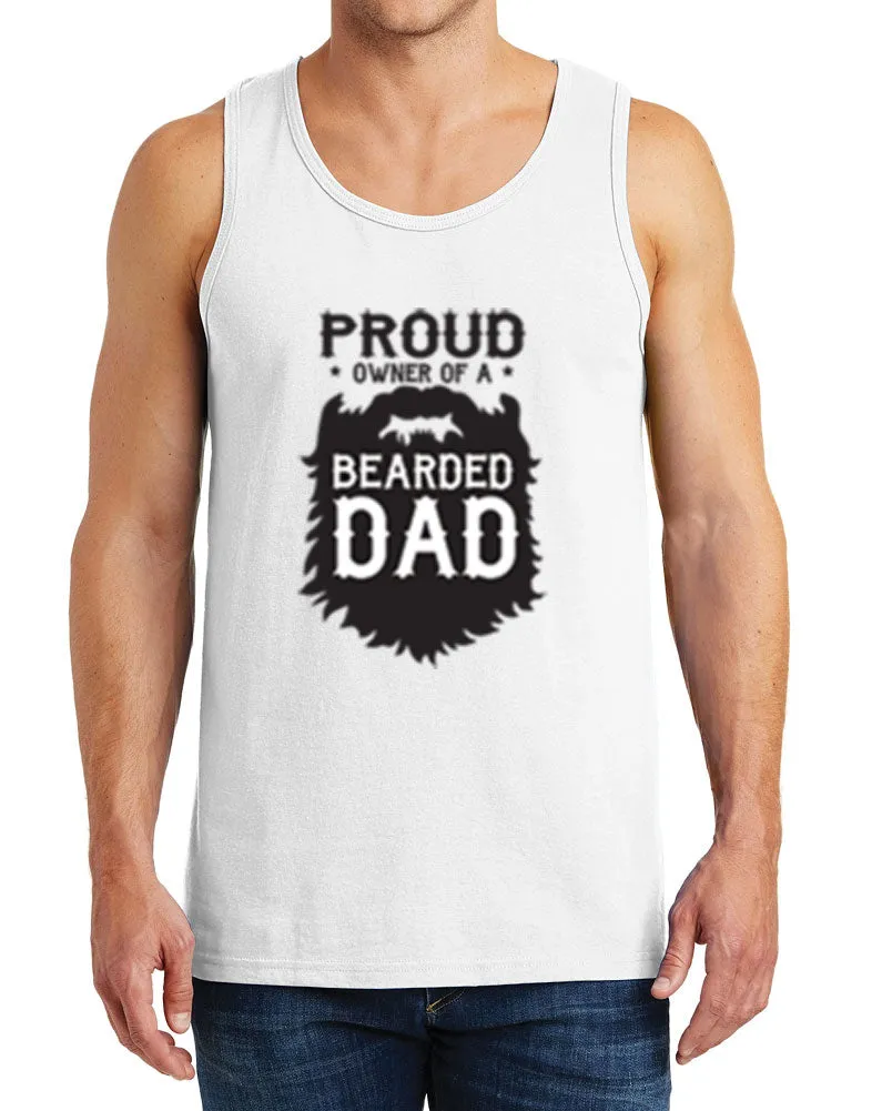 Men’s Proud Owner of a Bearded Dad Heavy Cotton Tank Tops – XS ~ 3XL