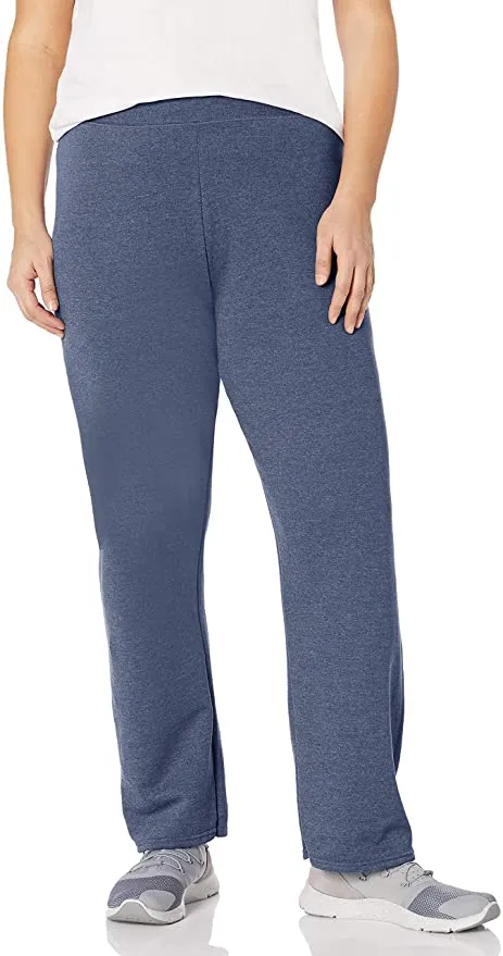 New Just My Size Fleece Women Sweatpants Petite Length ComfortSoft, Heather Blue, Sz 1X!