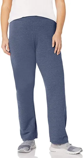 New Just My Size Fleece Women Sweatpants Petite Length ComfortSoft, Heather Blue, Sz 1X!