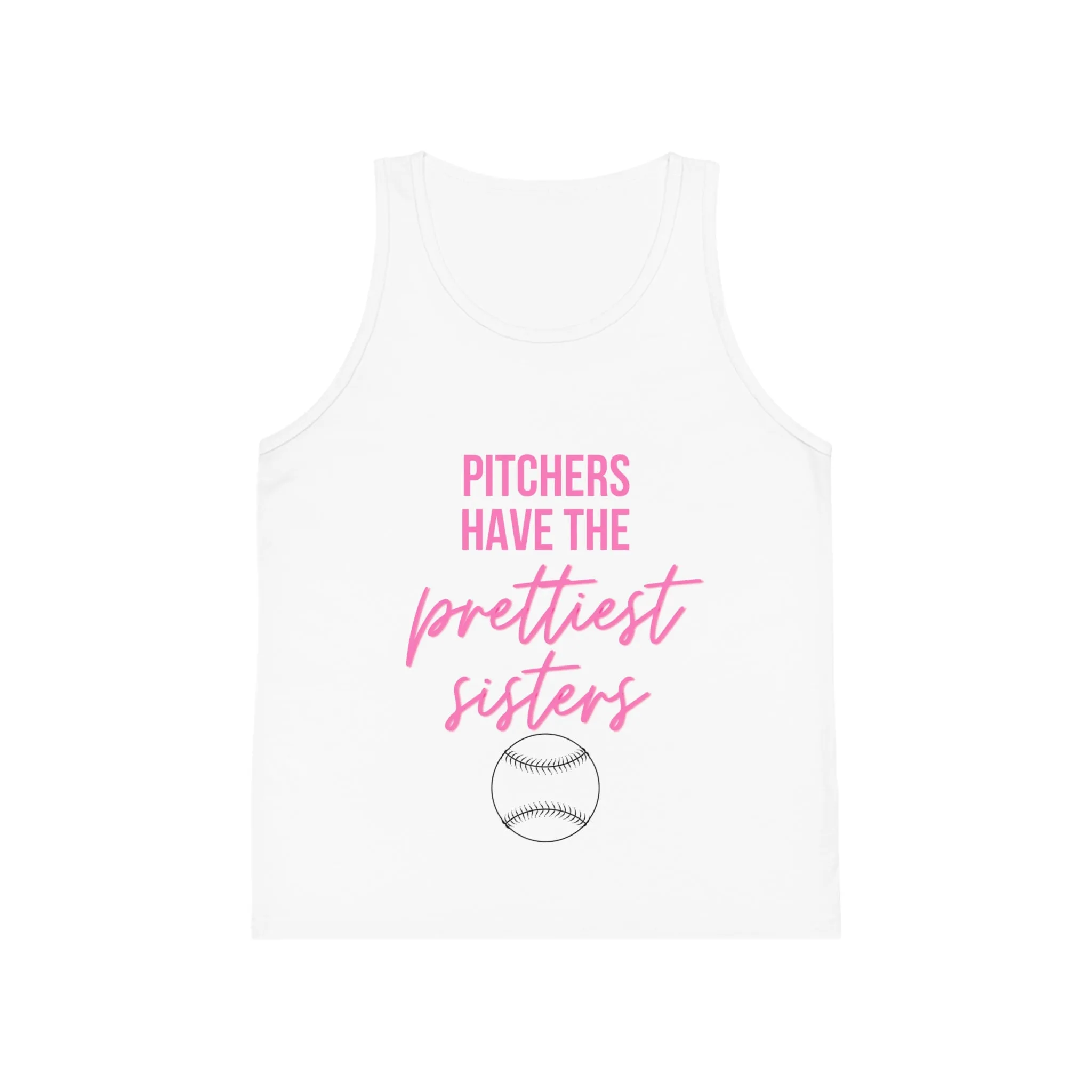 Pitchers Have the Prettiest Sisters - Kid's Jersey Tank Top - Baseball Sister