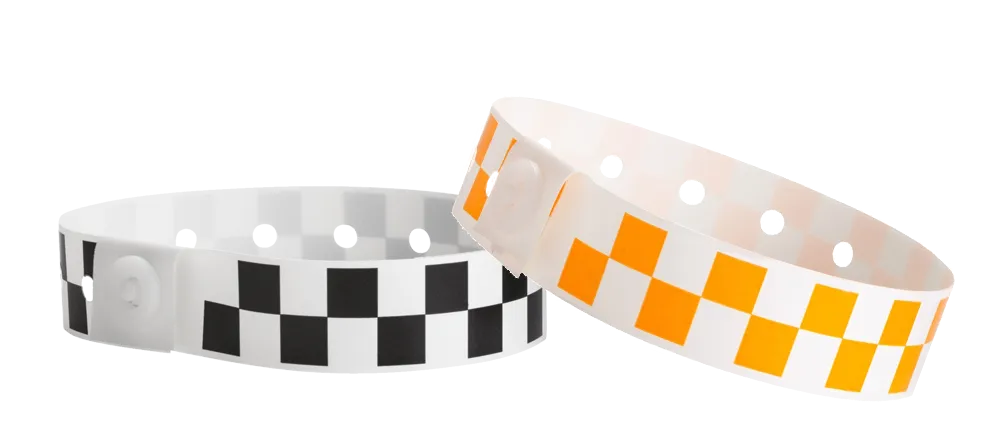 Plastic Wristbands Checker Board