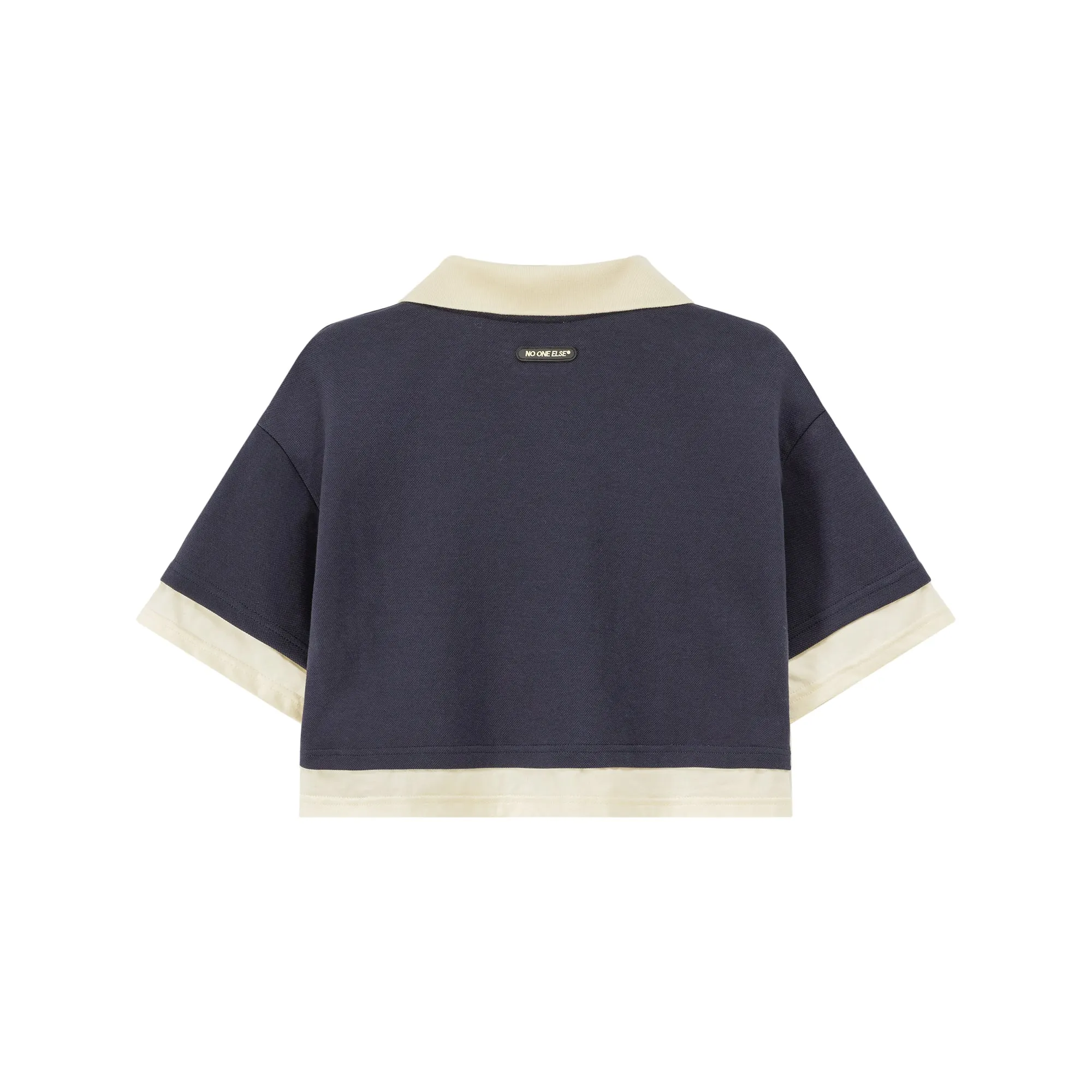 Polo Neck Sporty Crop T-Shirt