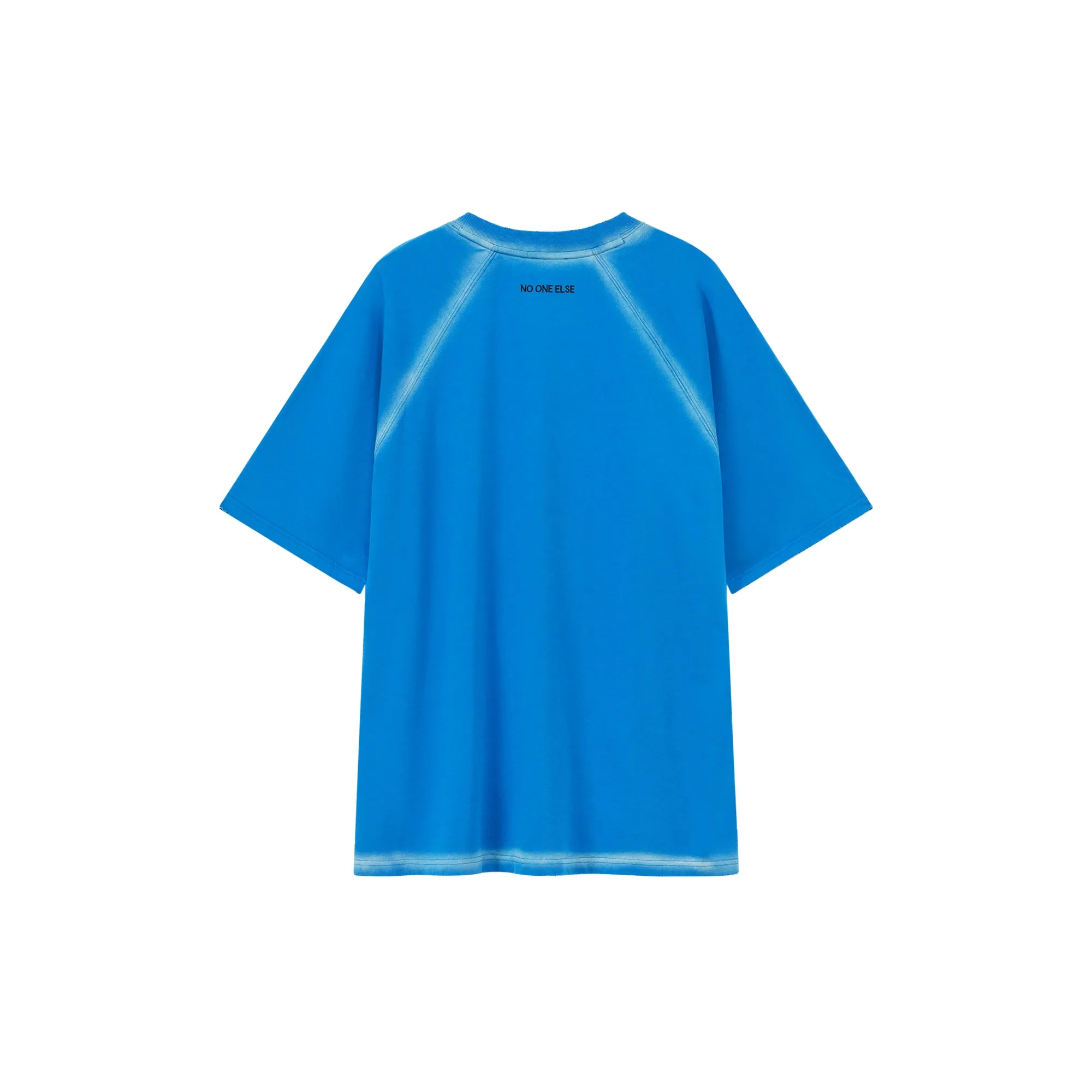 Raglan Printed Color Sporty Basic Loose Fit T-Shirt