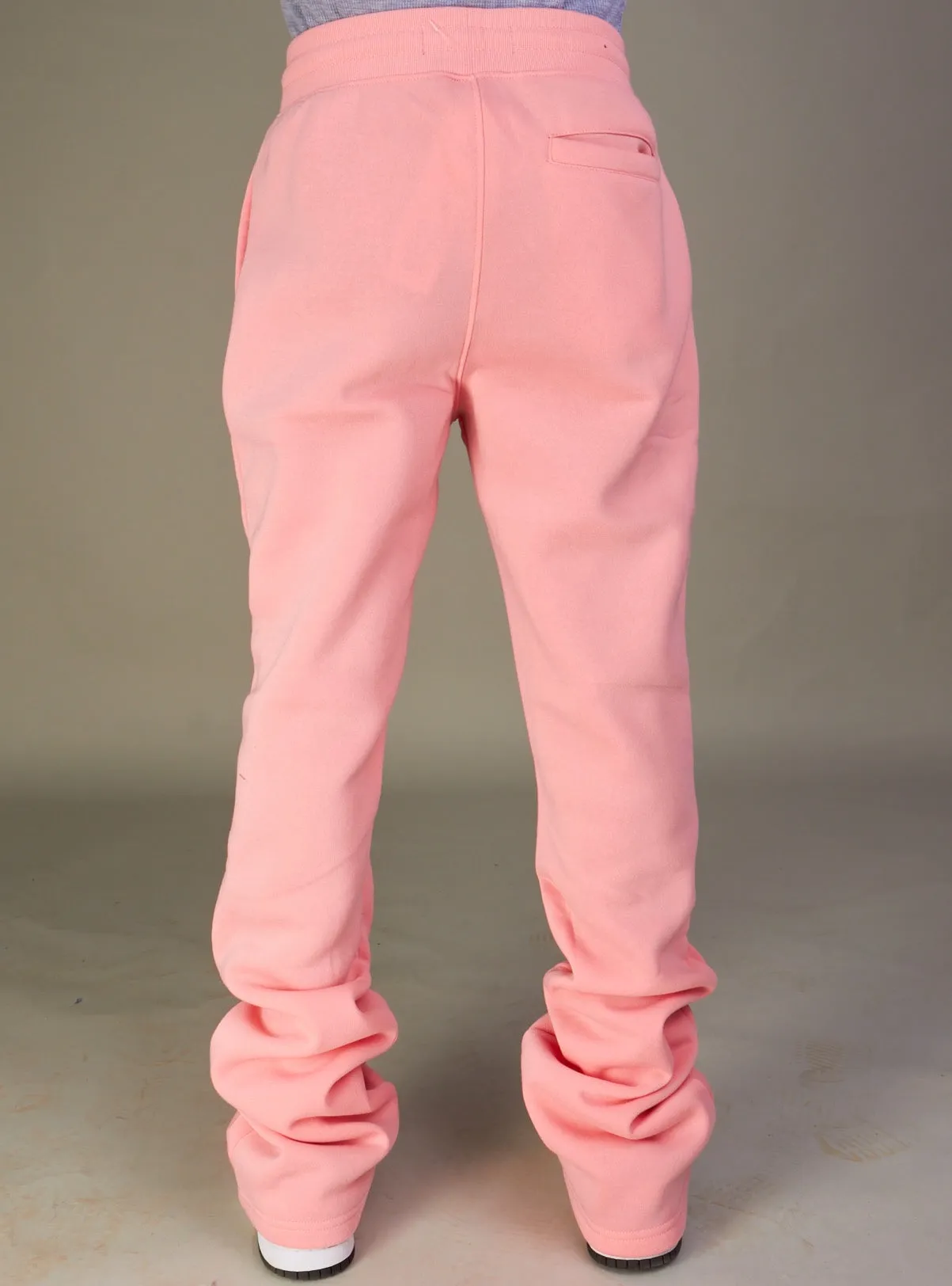 Rebel Minds Sweatpants - Fleece Stacked Fit - Dusty Pink - 100-475