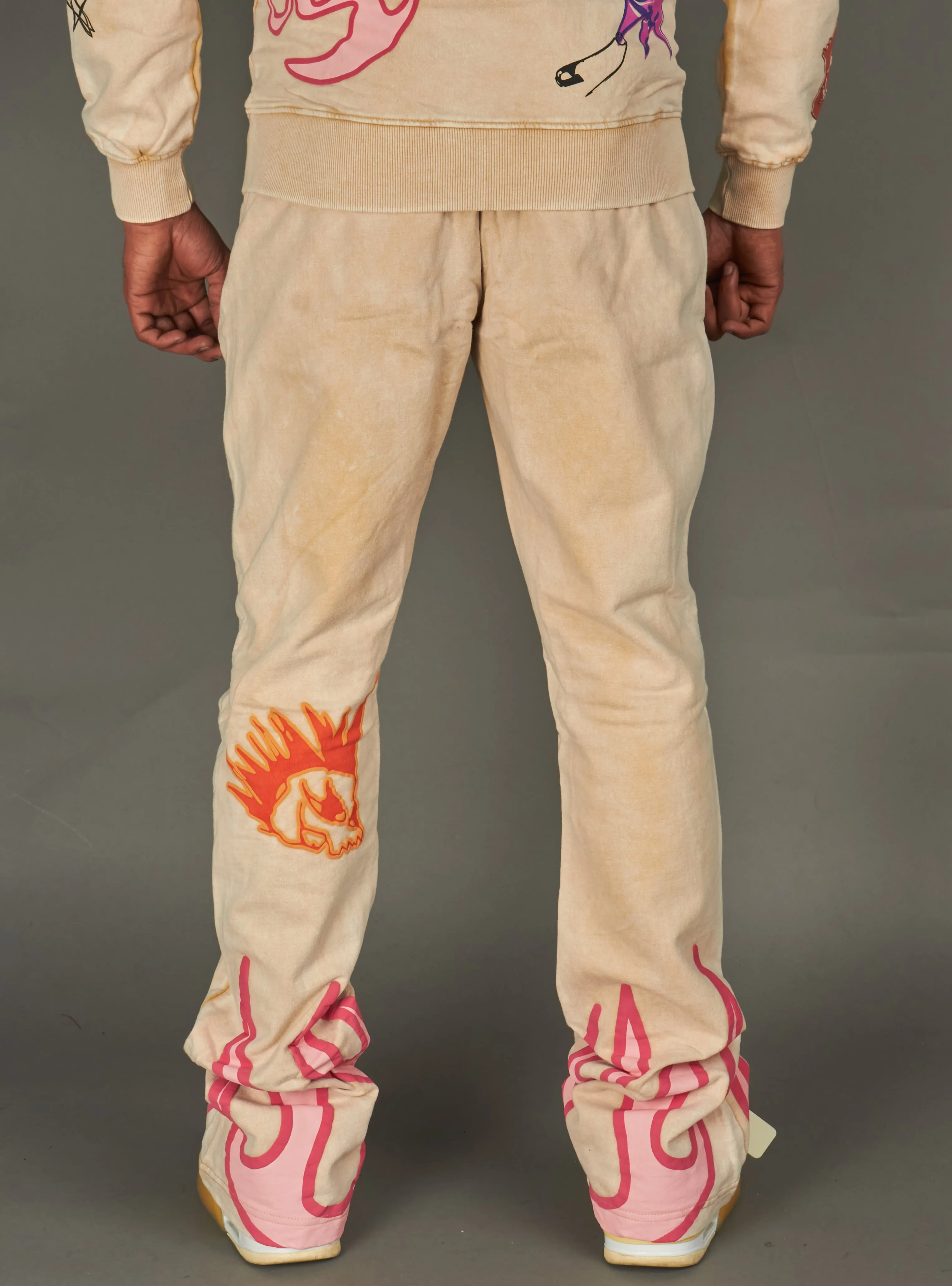 Rebel Minds Sweatpants - Heated Washed - khaki - 142-461