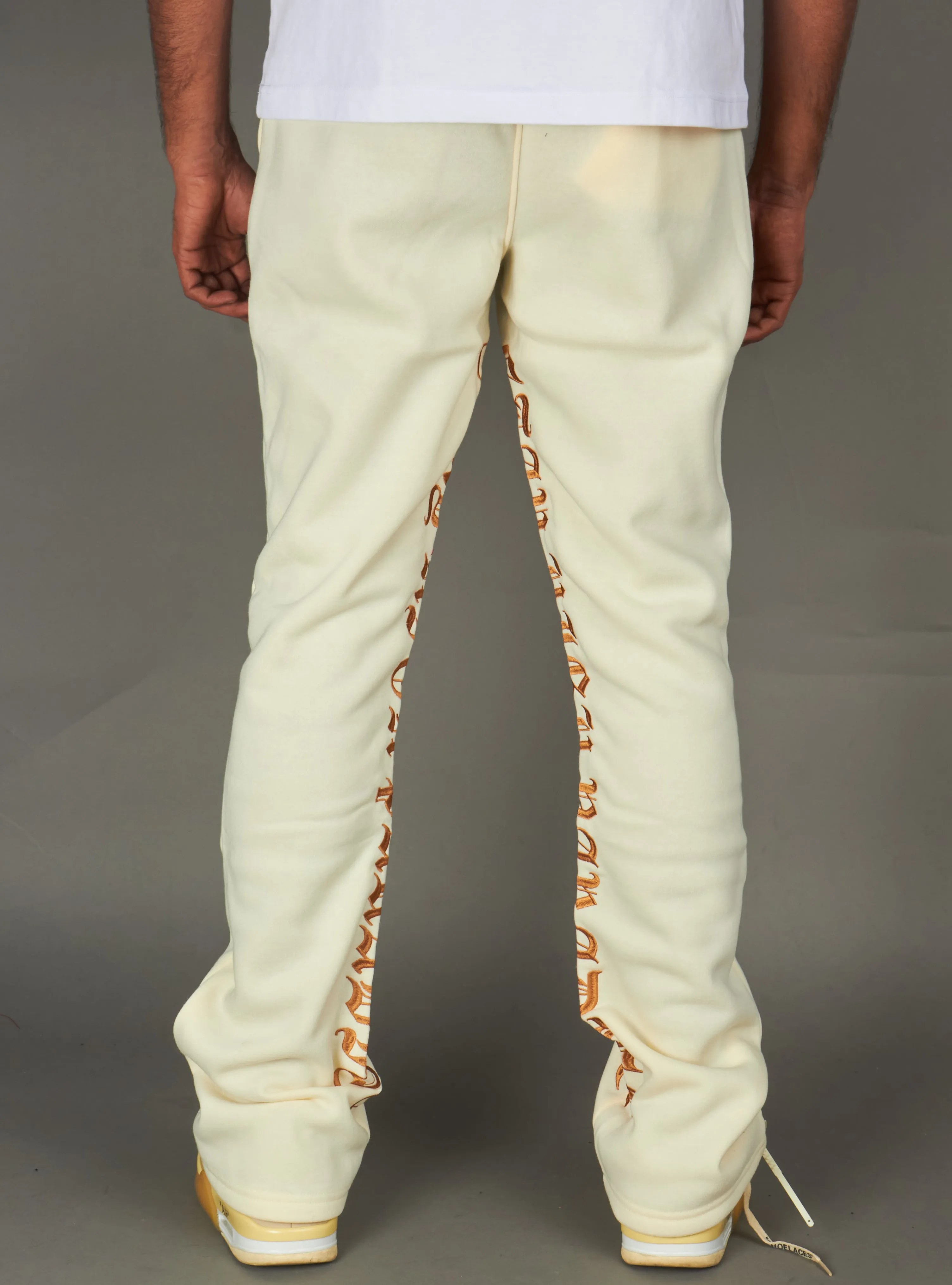 Rebel Minds Sweatpants - Stay High FLC - Cream - 100-491