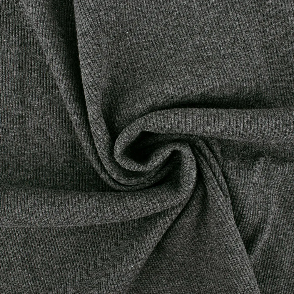 Rib Knit - 2X1 - Grey mix