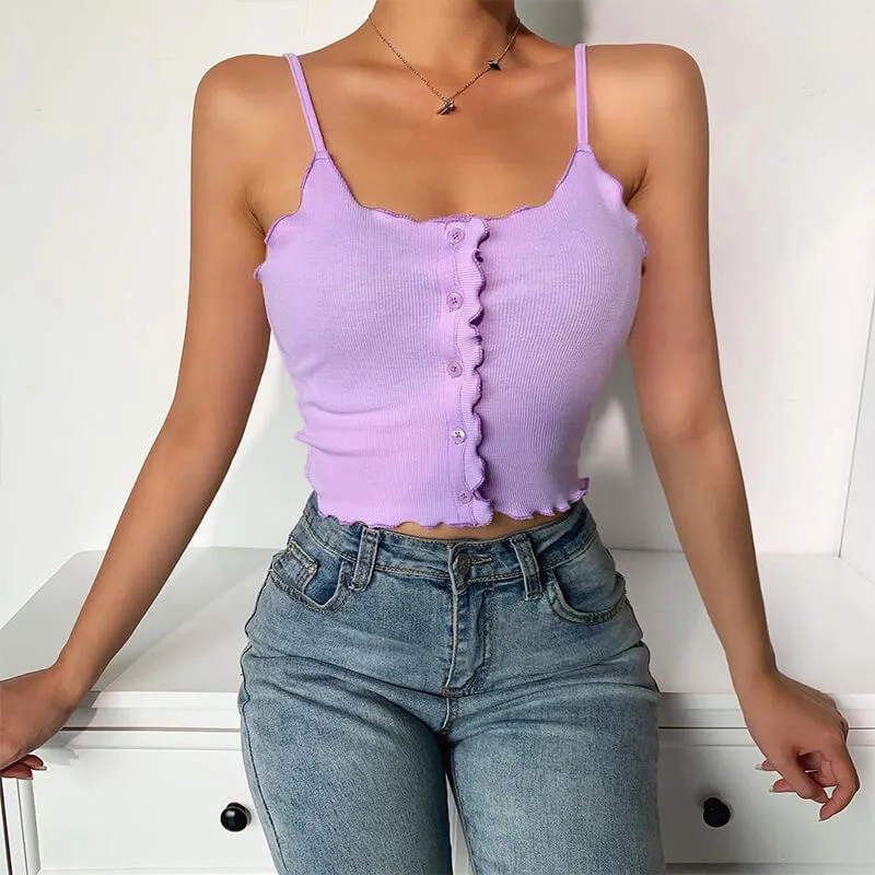 Sexy Spaghetti Strap Flapper Backless Slim Tank Top