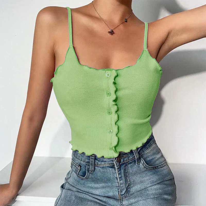 Sexy Spaghetti Strap Flapper Backless Slim Tank Top