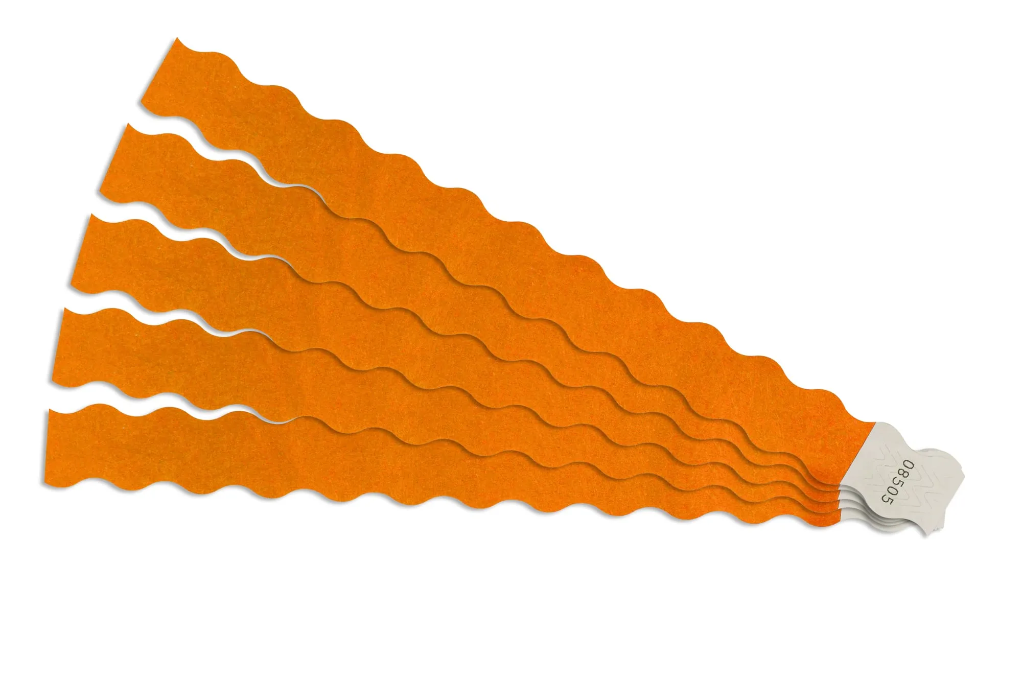 SICURIX Wristbands Wavy ORANGE 100/pack (85350)