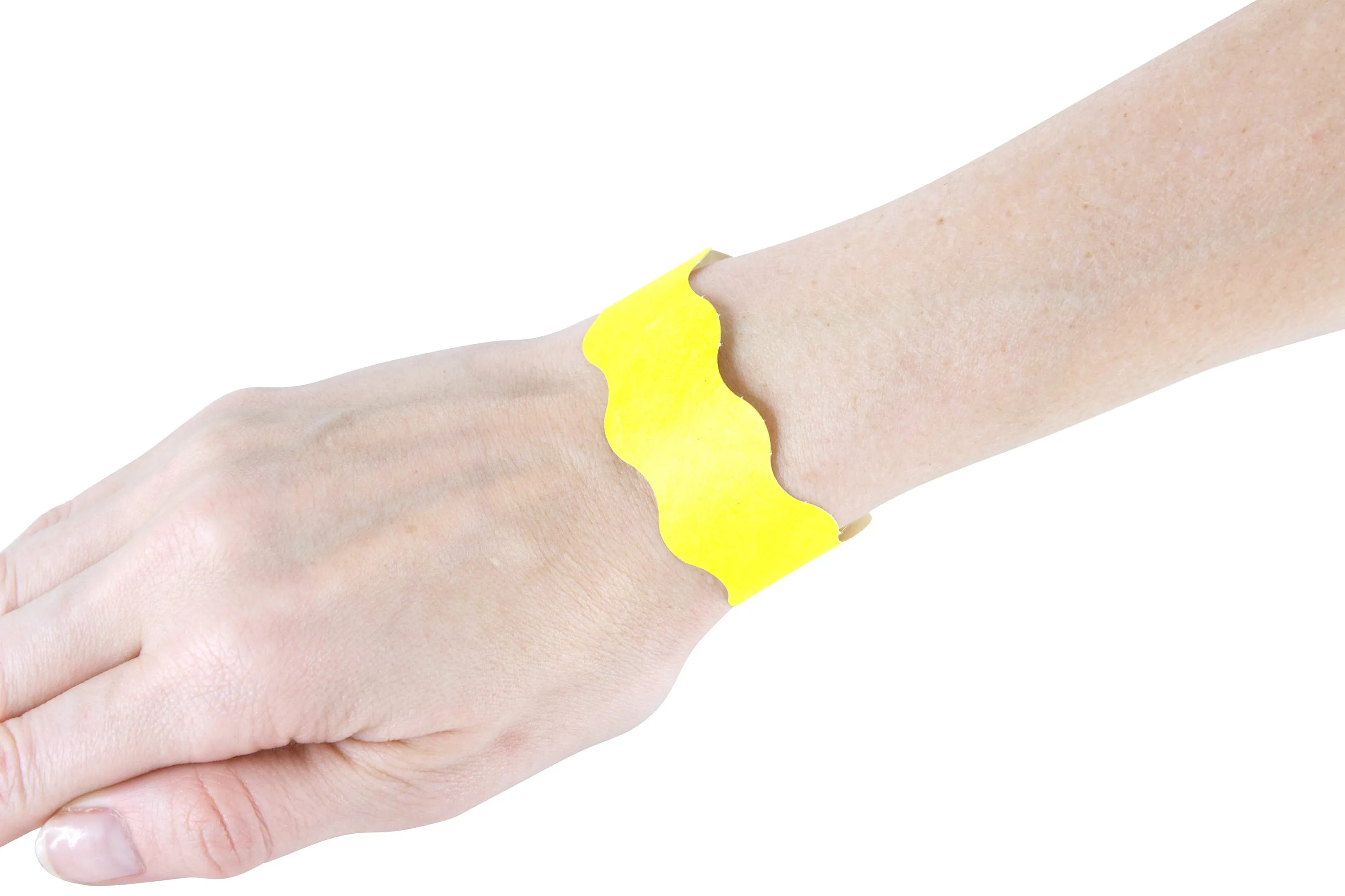 SICURIX Wristbands Wavy YELLOW 100/pack (85370)