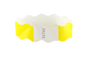 SICURIX Wristbands Wavy YELLOW 100/pack (85370)