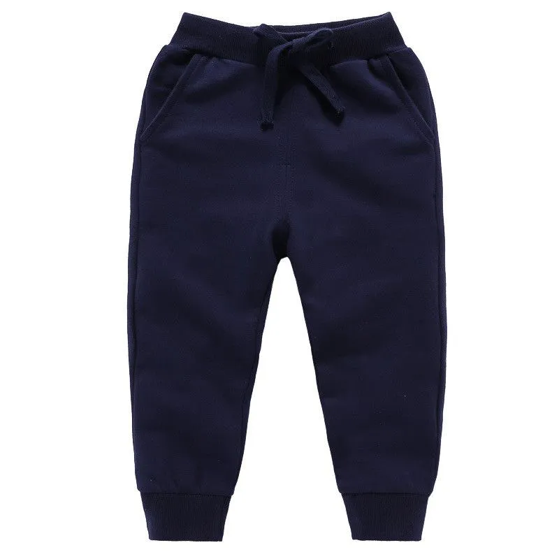 Solid Color Casual Cotton Sweatpants